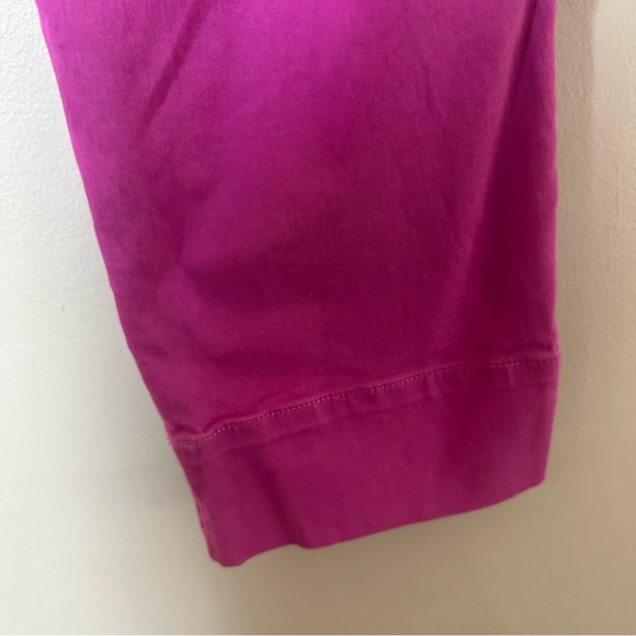 Loft Vibrant Pink Cropped Women's Pants with Zippers at Ankle Size 6 - Picture 5 of 9